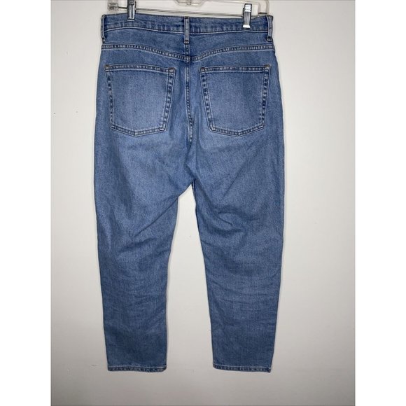 Everlane Jeans Womens 29 Crop Original Cheeky High Rise 30 x 26 Blue LIght Wash - Picture 4 of 6